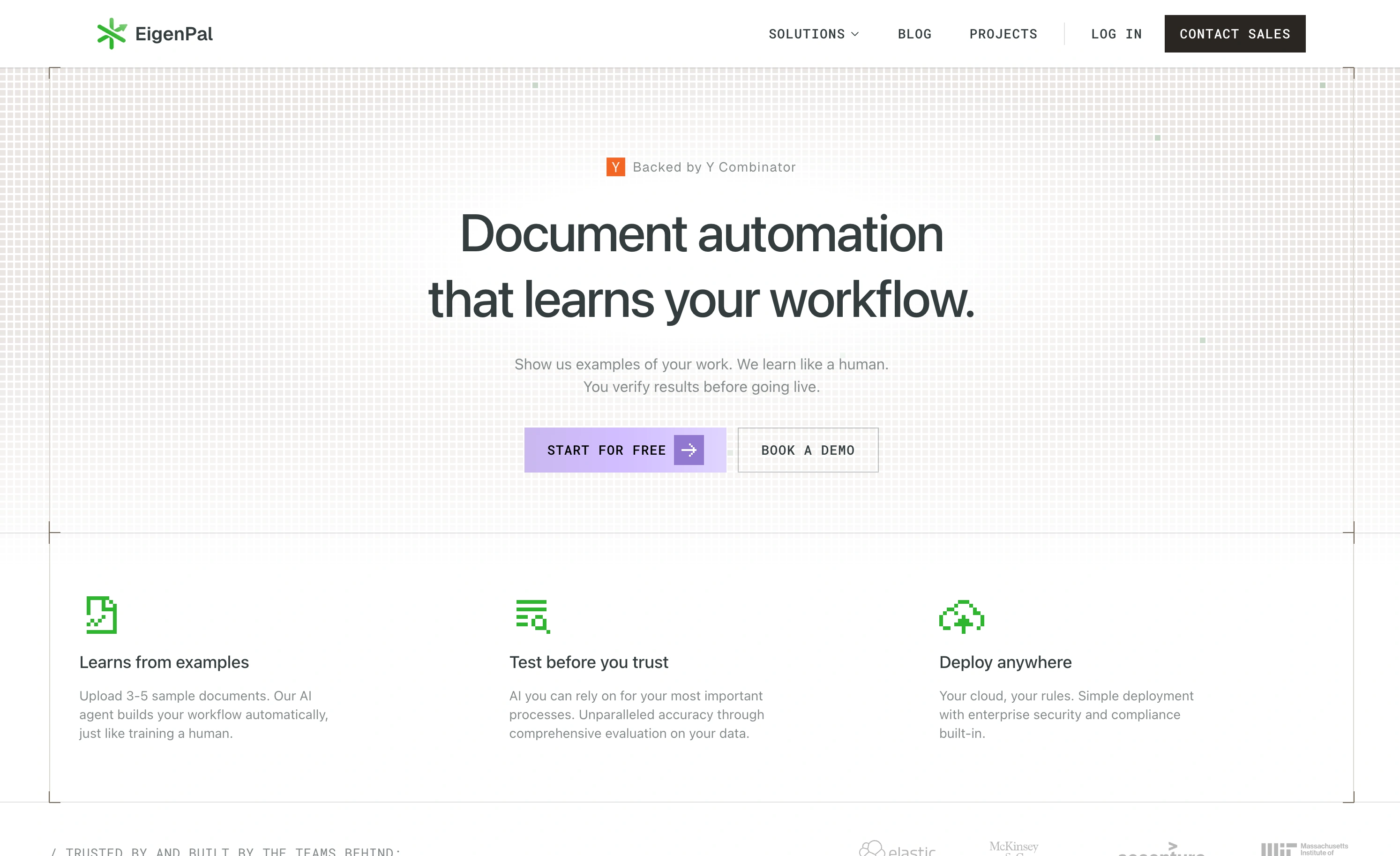 eigenpal.com landing page