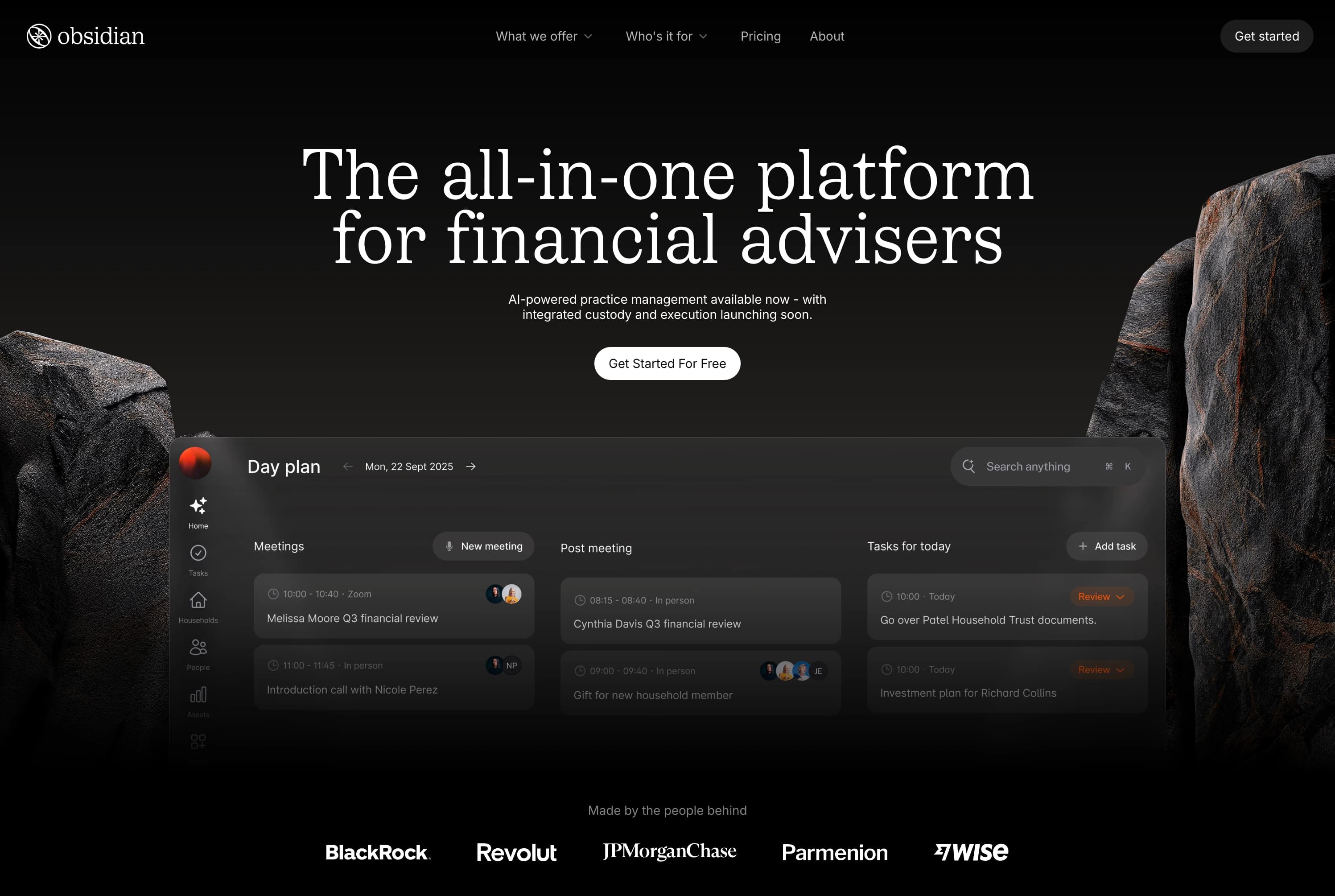 obsidianos.com landing page