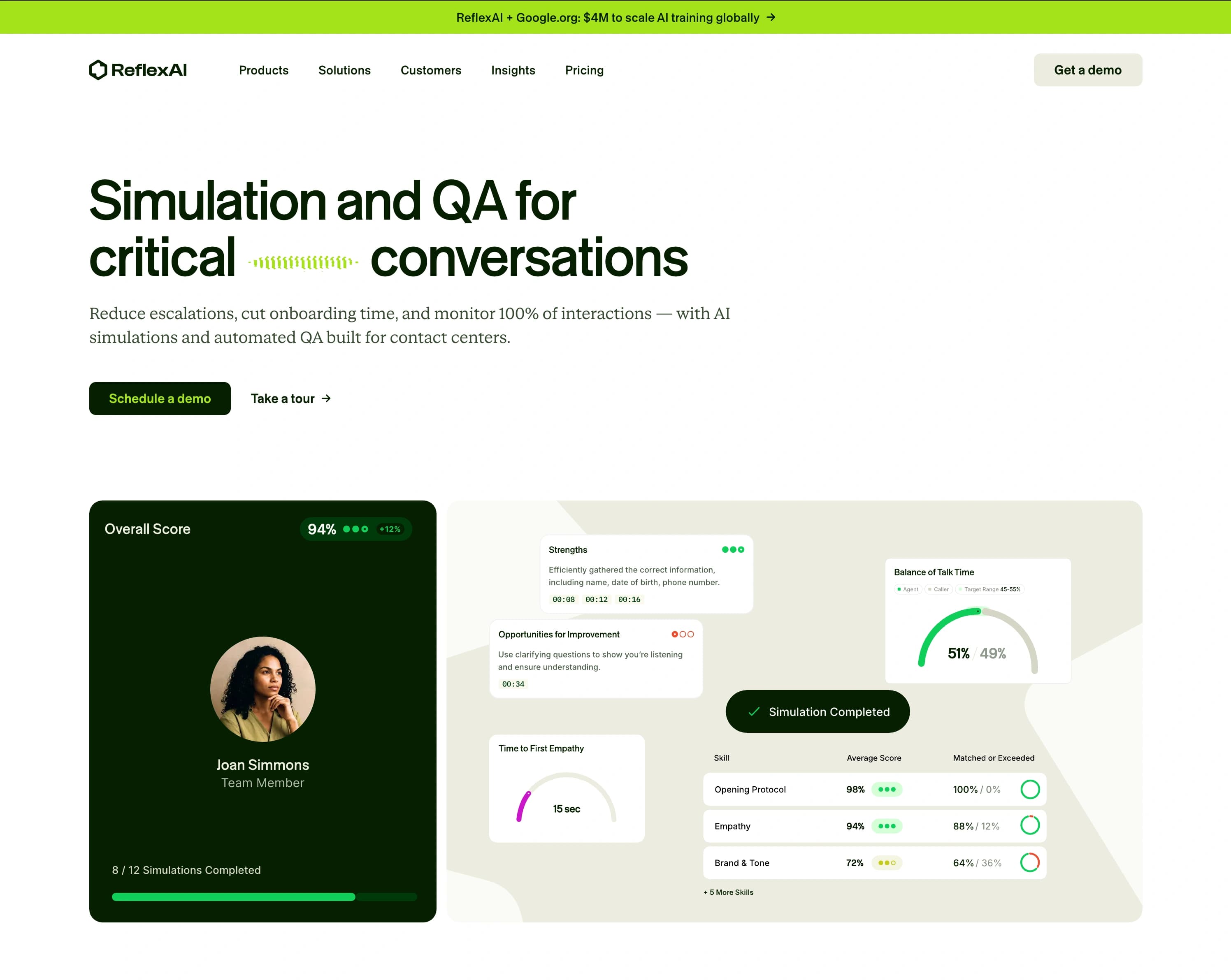 reflexai.com landing page