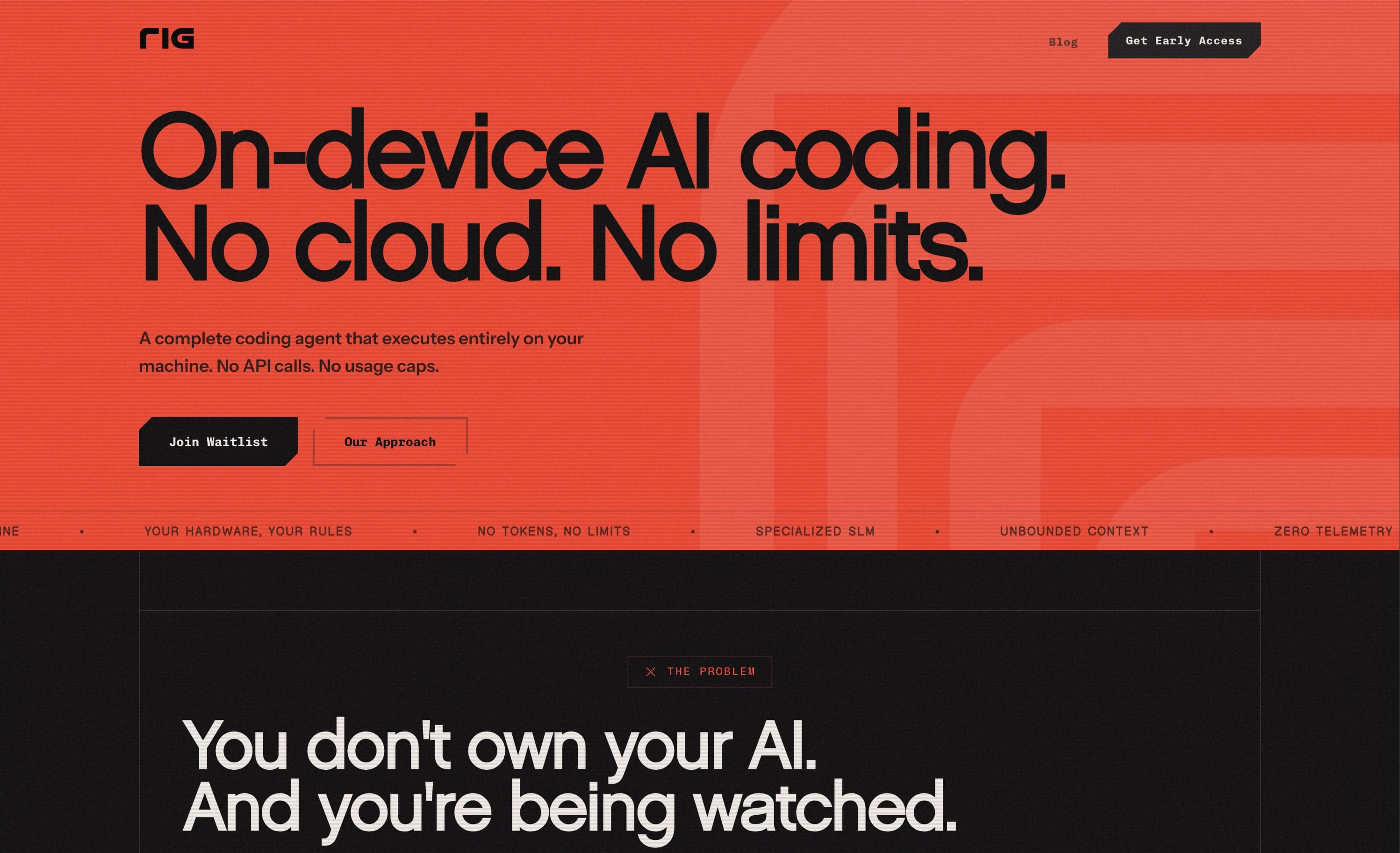 rig.ai landing page